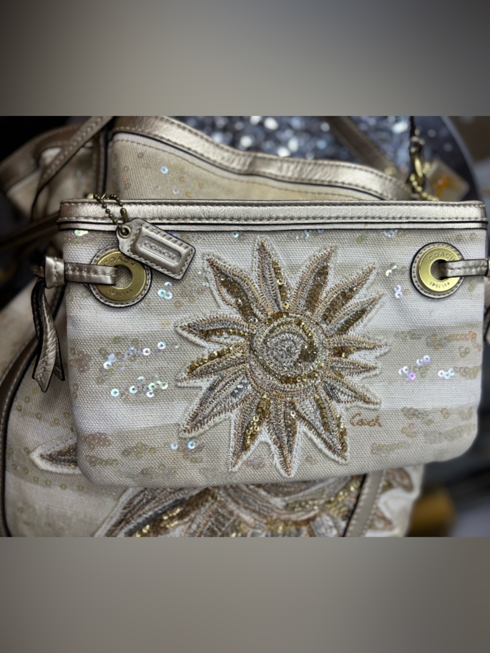 Coach 2012 Audrey Limited Edition Sun Starfish tote w/ matching wristlet EUC - Picture 4 of 17